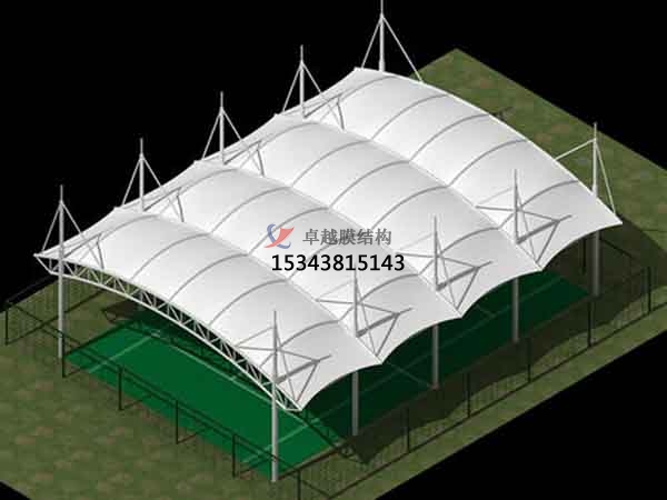 固原籃球場膜結(jié)構(gòu)罩棚設(shè)計【案例圖片】 　　