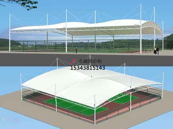 泰安籃球場膜結(jié)構(gòu)罩棚【設計安裝】